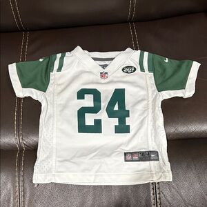 Nike Kids White & Green Jets #24 Football Jersey Nike NFL New York Jets  Revis's